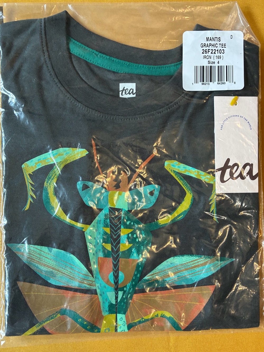🦗💚 Tea Collection Mantis Graphic Tee | 4T | NIP
